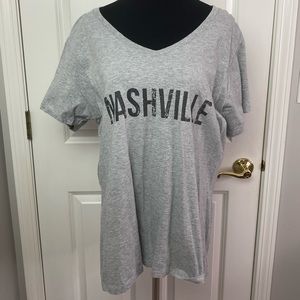 Brand new, gray Nashville size 2X tshirt.